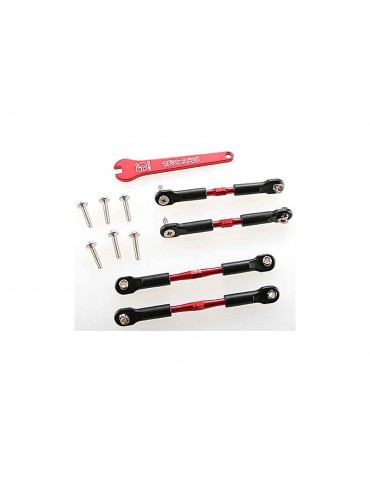 Traxxas Turnbuckles, aluminum (red-anodized), camber links, front, 39mm (2), rear, 49mm (2)