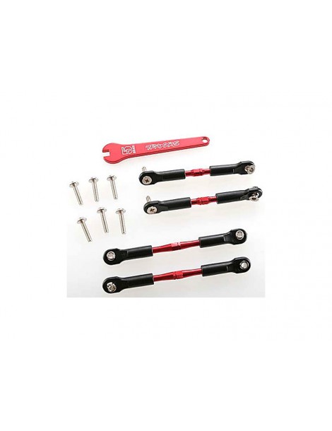 Traxxas Turnbuckles, aluminum (red-anodized), camber links, front, 39mm (2), rear, 49mm (2)
