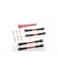 Traxxas Turnbuckles, aluminum (red-anodized), camber links, front, 39mm (2), rear, 49mm (2)