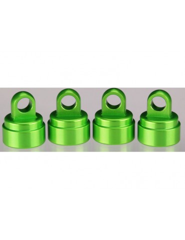 Traxxas Shock caps, aluminum (green-anodized) (4)