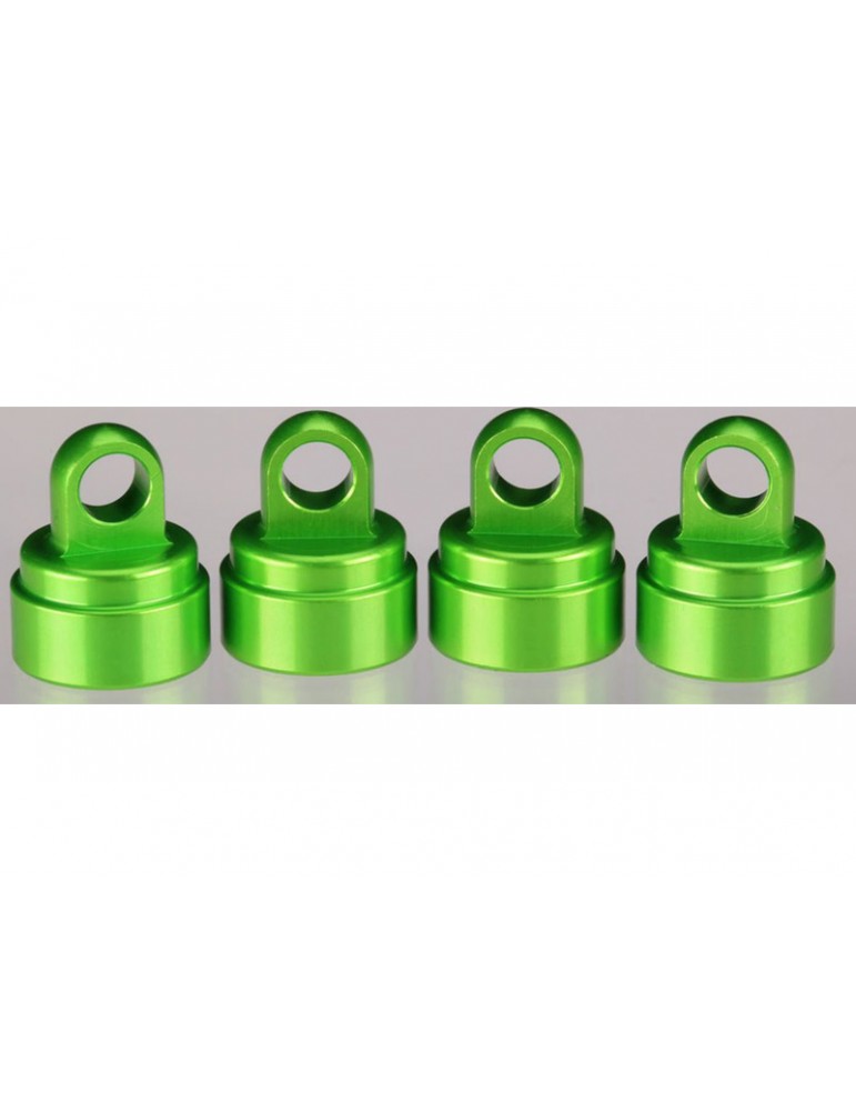 Traxxas Shock caps, aluminum (green-anodized) (4)