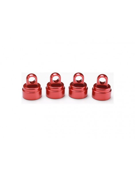 Traxxas Shock caps, aluminum (red-anodized) (4)