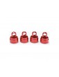Traxxas Shock caps, aluminum (red-anodized) (4)