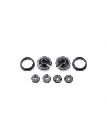 Traxxas Spring retainers, upper & lower (2)/ piston head set (2-hole (2)/ 3-hole (2))