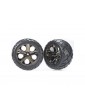 Traxxas Tires & wheels 2.8", All-Star black chrome wheels, Anaconda tires (pair)