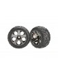 Traxxas Tires & wheels 2.8", All-Star black chrome wheels, Anaconda tires (pair) (nitro front)