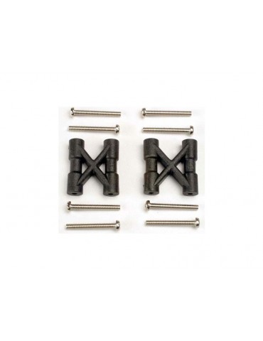 Traxxas Bulkhead cross braces (2)/ 3x25mm CS screws (8)