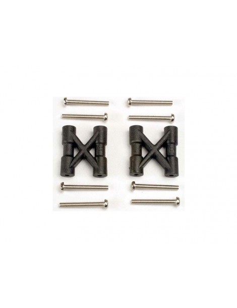 Traxxas Bulkhead cross braces (2)/ 3x25mm CS screws (8)
