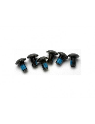 Traxxas Screws, M4x6mm button-head machine (hex drive) (with threadlock) (6)