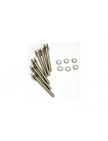 Traxxas Screws, M3x28mm cap-head machine (hex drive) (6)/ 3x6mm ELW (6)
