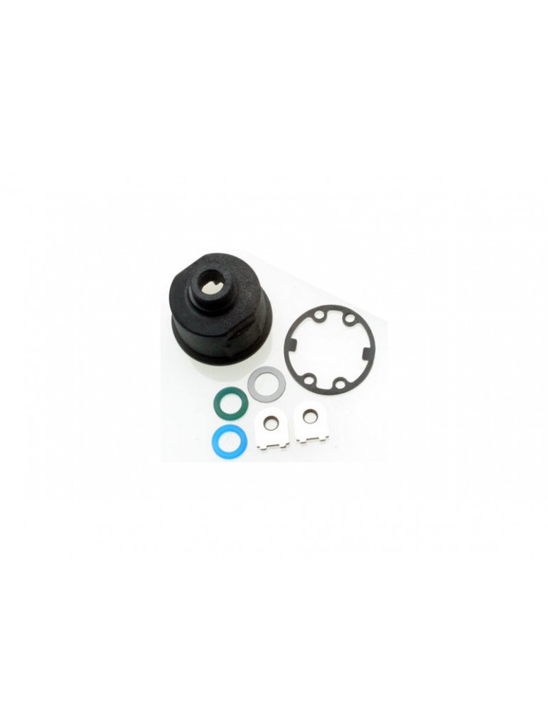 Traxxas Carrier, differential (heavy duty)/ x-ring gaskets (2)/ ring gear gasket/ bushings (2)