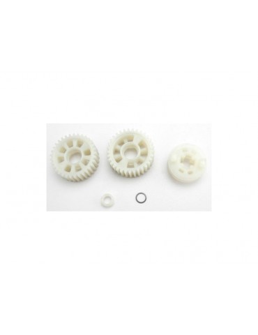 Traxxas Output gears, 33T (2)/ drive dog carrier/ output shaft spacer