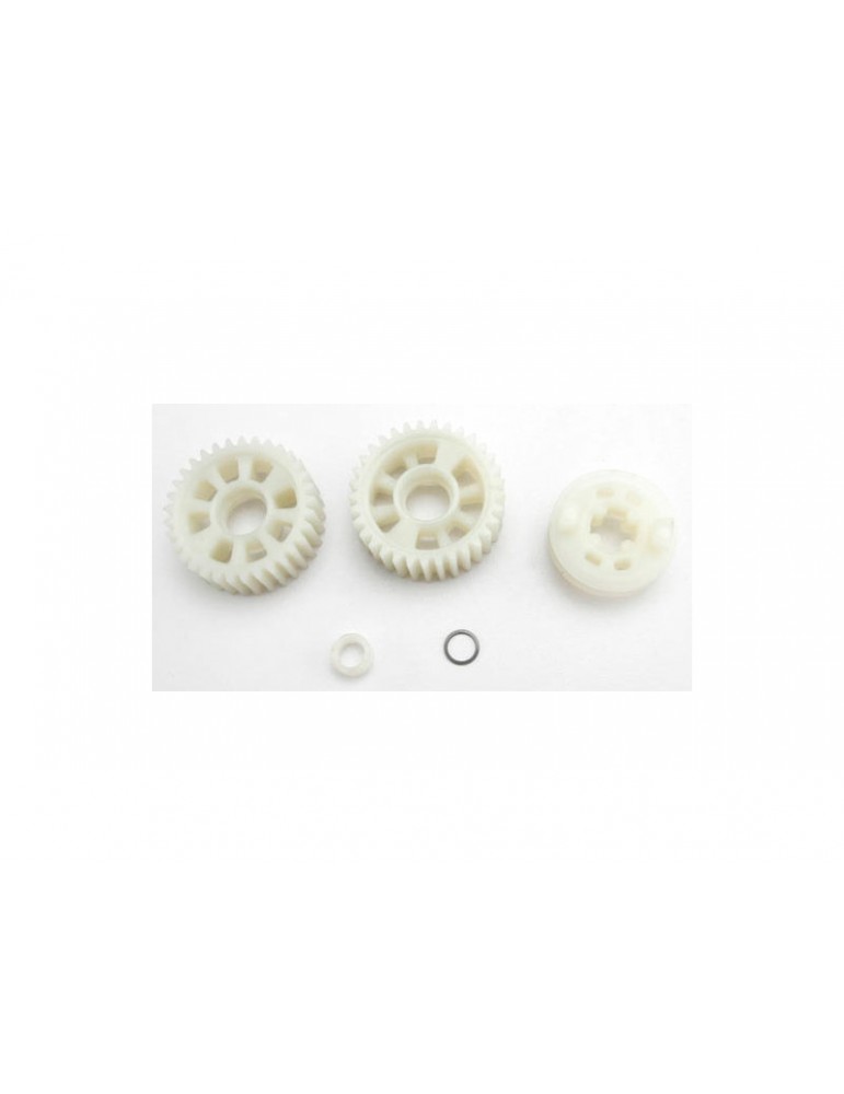Traxxas Output gears, 33T (2)/ drive dog carrier/ output shaft spacer