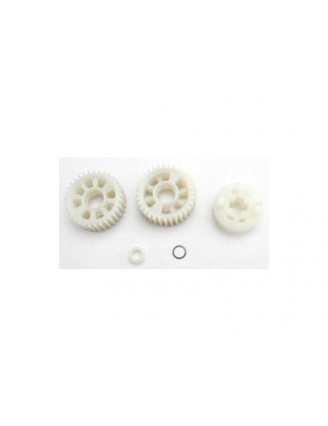 Traxxas Output gears, 33T (2)/ drive dog carrier/ output shaft spacer