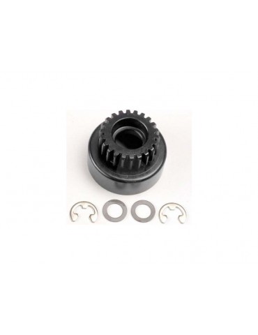 Traxxas Clutch bell, 22T/ 5x8x0.5mm fiber washer (2)/ 5mm E-clip