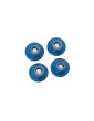Traxxas Nuts, 5mm flanged nylon locking (aluminum, blue-anodized) (4)