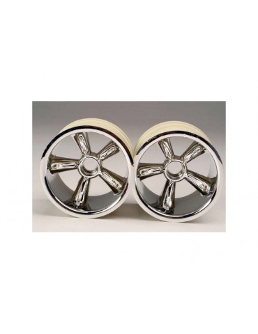 Traxxas Wheels 2.2", TRX Pro-Star, chrome (2) (front)