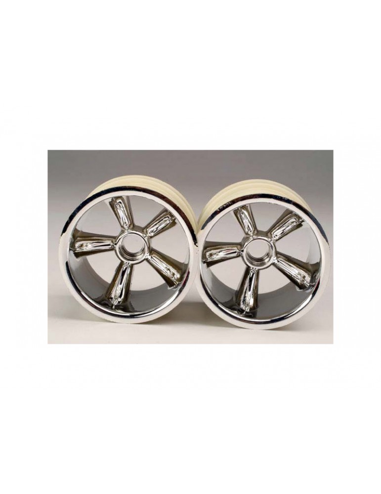 Traxxas Wheels 2.2", TRX Pro-Star, chrome (2) (front)