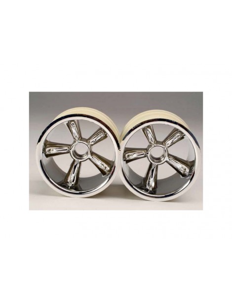 Traxxas Wheels 2.2", TRX Pro-Star, chrome (2) (front)