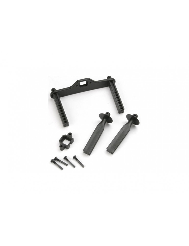 Traxxas Body mount posts, front (2)/ body mount, rear/ body mount screw pins (4)