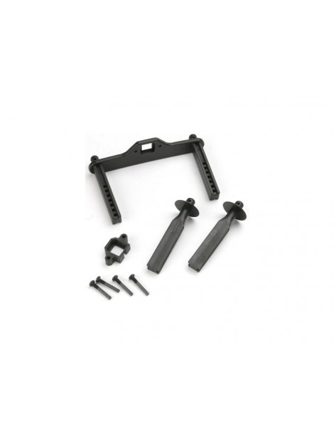 Traxxas Body mount posts, front (2)/ body mount, rear/ body mount screw pins (4)