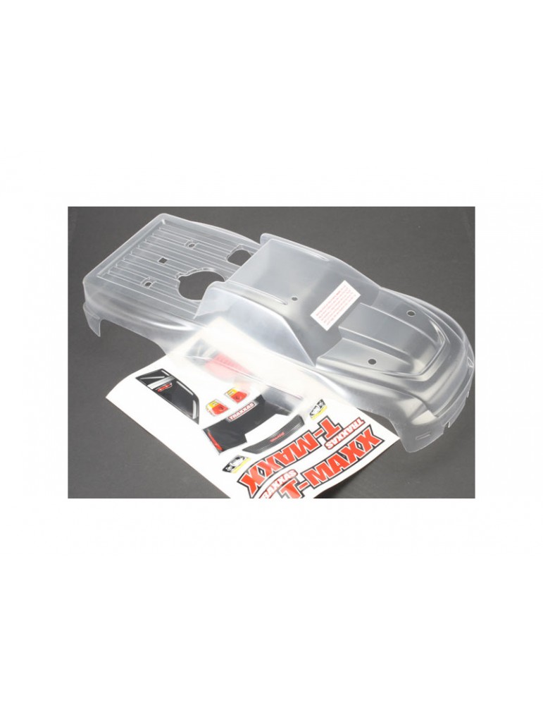 Traxxas Body, T-Maxx 3.3 (clear, requires painting)/ window, lights decal sheet