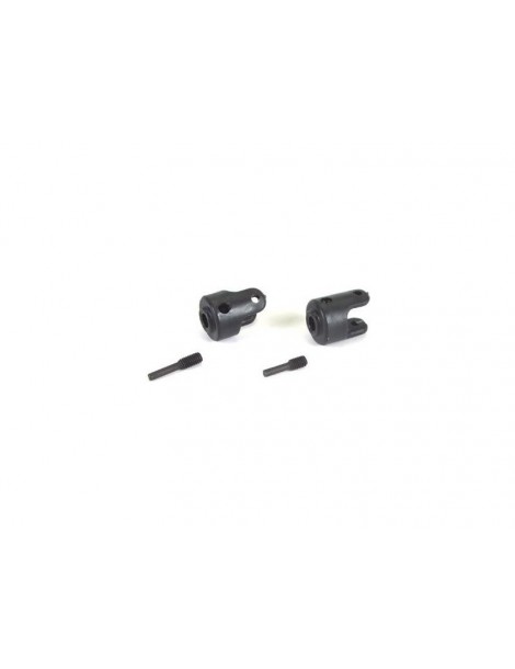Traxxas Transmission output yokes (heavy duty) (2)/ set screw yoke pins