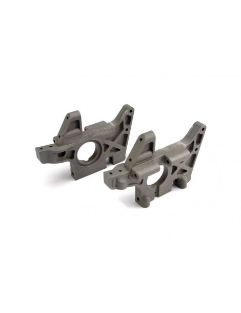 Traxxas Bulkheads (l&r) (front) (grey)