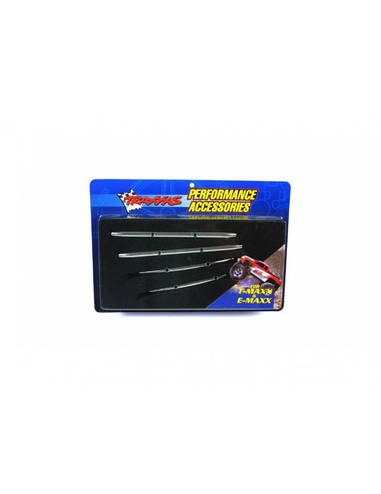 Traxxas Bumpers, 6061-T6, brushed aluminum (f&r)