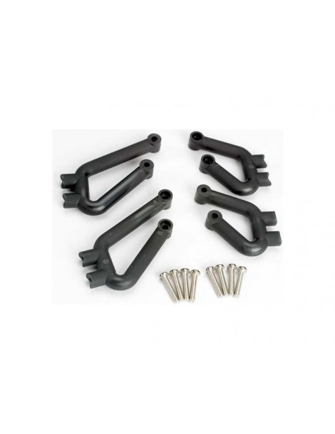 Traxxas Bumper mounts, front (l&r)/ bumper mounts, rear (l&r)/ 3x12mm RHM screws (8)