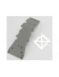 Traxxas Skidplate, front plastic (grey)/ stainless steel plate