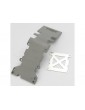 Traxxas Skidplate, rear plastic (grey)/ stainless steel plate