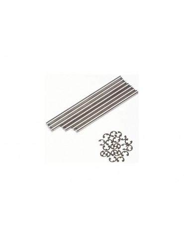 Traxxas Suspension pin set, stainless steel (w/ E-clips)