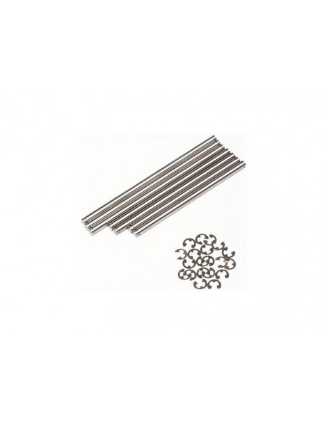 Traxxas Suspension pin set, stainless steel (w/ E-clips)