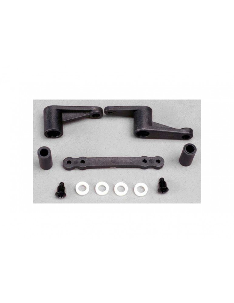 Traxxas Steering bellcranks (2)/ bushings (5x8x2.5mm) (4)/ post spacers (2)/ draglink