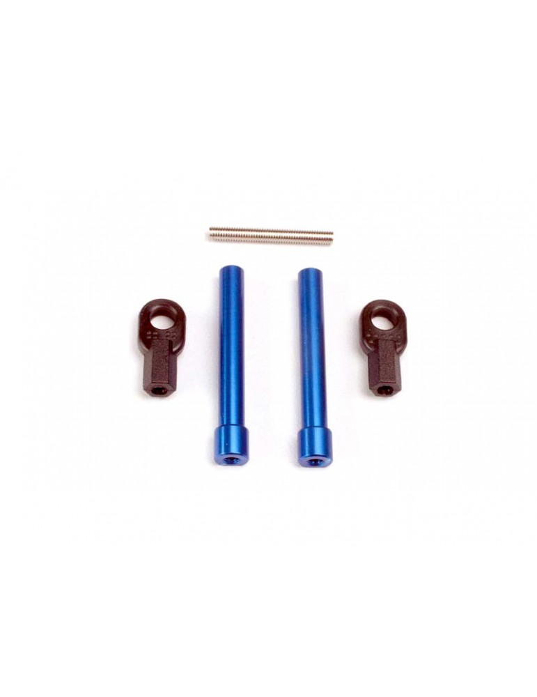 Traxxas Bellcrank posts, aluminum (2)/ steering link (3x25mm)/ long rod ends (2)