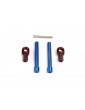 Traxxas Bellcrank posts, aluminum (2)/ steering link (3x25mm)/ long rod ends (2)