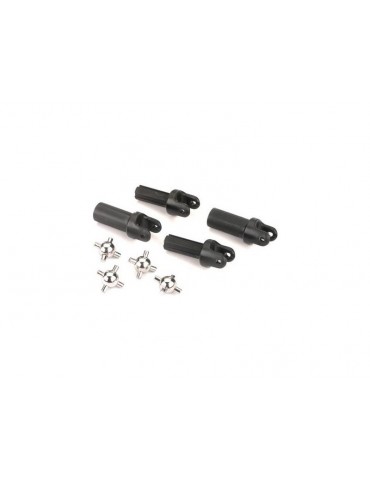 Traxxas Half shafts, short (heavy duty) (2)/ metal u-joints (4)