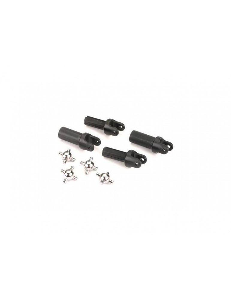 Traxxas Half shafts, short (heavy duty) (2)/ metal u-joints (4)