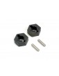 Traxxas Wheel hubs, hex (2)/ axle pins (2.5x12mm) (2)