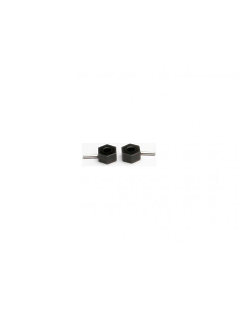 Traxxas Hex wheel hubs (tall offset, 14x7.5mm) (2)/ axle pins (2.5x12mm) (2)
