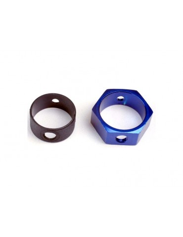 Traxxas Brake adapter, hex aluminum (blue)