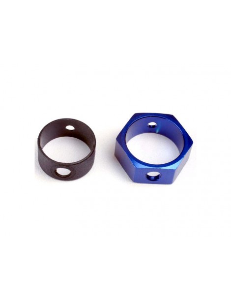 Traxxas Brake adapter, hex aluminum (blue)