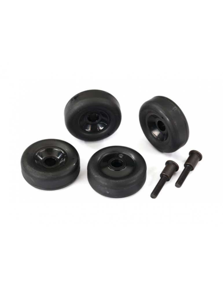 Traxxas Wheels (4)/ Axles (2), for Maxx wheelie bar