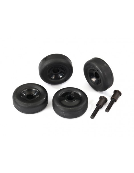 Traxxas Wheels (4)/ Axles (2), for Maxx wheelie bar
