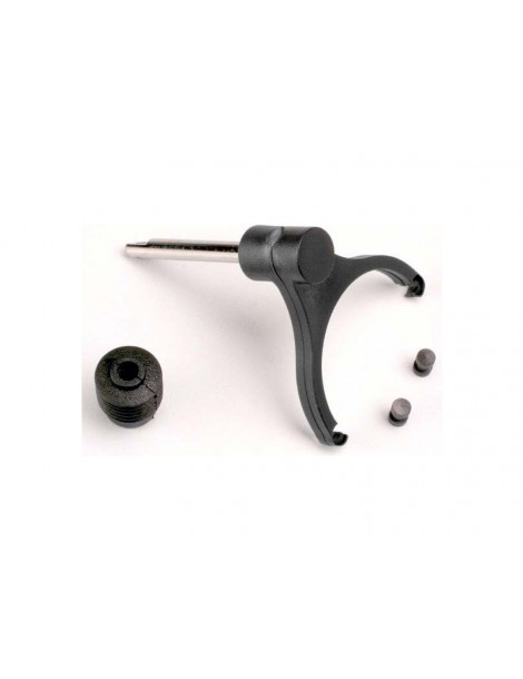 Traxxas Shift fork-shaft/ shift fork pads (2)/ rubber shift shaft seal
