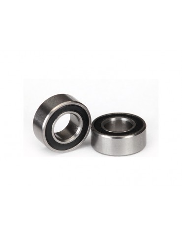 Traxxas Ball bearings, black rubber sealed (5x10x4mm) (2)