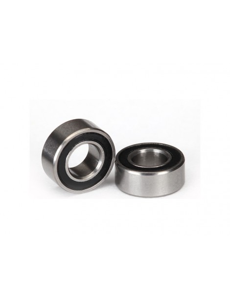 Traxxas Ball bearings, black rubber sealed (5x10x4mm) (2)