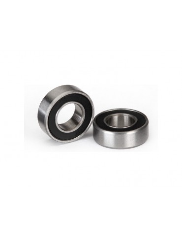 Traxxas Ball bearings, black rubber sealed (6x12x4mm) (2)