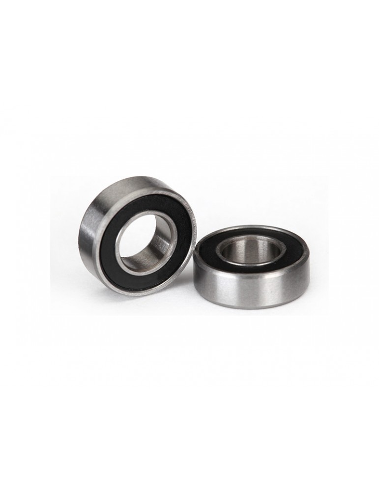 Traxxas Ball bearings, black rubber sealed (6x12x4mm) (2)